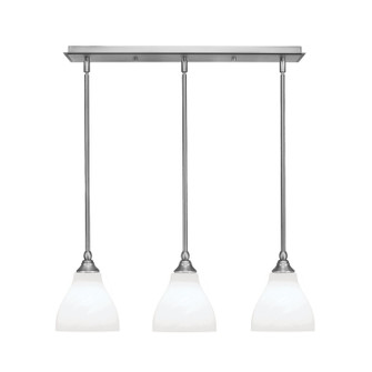 Stem Three Light Linear Pendalier in Brushed Nickel (200|25-BN-4761)