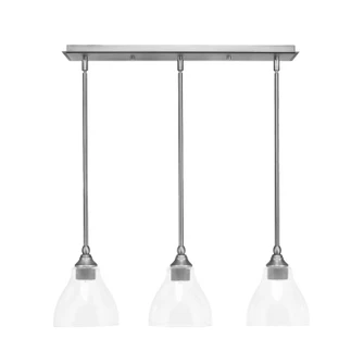 Stem Three Light Linear Pendalier in Brushed Nickel (200|25-BN-4760)