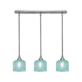 Stem Three Light Linear Pendalier in Brushed Nickel (200|25-BN-4615)