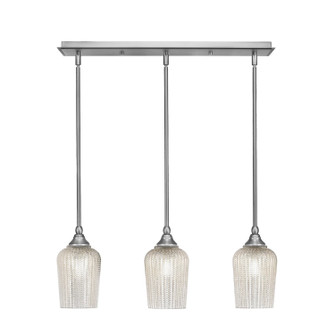 Stem Three Light Linear Pendalier in Brushed Nickel (200|25-BN-4253)