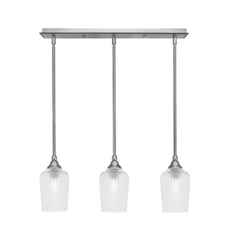 Stem Three Light Linear Pendalier in Brushed Nickel (200|25-BN-4250)