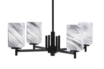 Franklin Four Light Chandelier in Graphite (200|1204-MB-549)