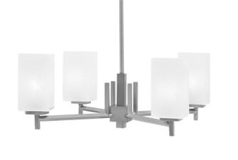 Franklin Four Light Chandelier in Matte Black (200|1204-GP-541)