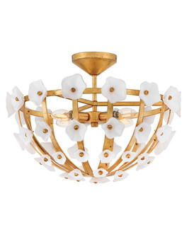 Azalea LED Semi-Flush Mount in Distressed Brass (138|FR41633DA)