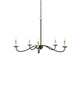 Saxon Five Light Chandelier in Zanzibar Black (142|9000-1257)