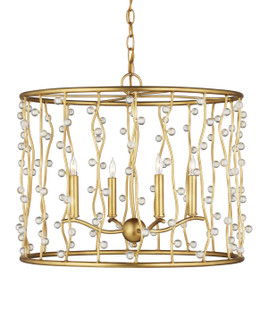 Adagio Four Light Chandelier in Contemporary Gold Leaf/Contemporary Gold/Clear (142|9000-1239)