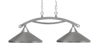 Bow Two Light Island Pendant in Brushed Nickel (200|872-BN-424-GP)