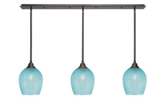 Stem Three Light Linear Pendalier in Dark Granite (200|48-DG-4905)