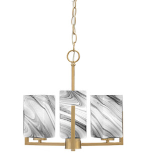 Atlas Three Light Chandelier in New Age Brass (200|4503-NAB-549)