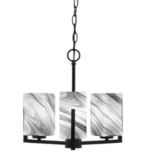 Atlas Three Light Chandelier in Matte Black (200|4503-MB-549)