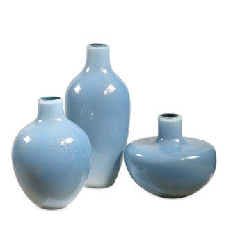 Celestial Frost Vases Set/3 in Blue (52|18192)