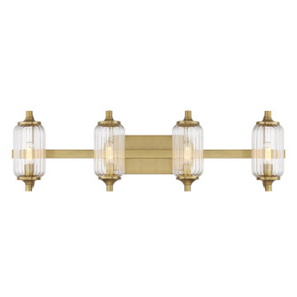 Holton Four Light Bathroom Vanity in Warm Brass (51|8-3024-4-322)