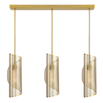 Hillbourne Three Light Linear Chandelier in Warm Brass (51|1-8031-3-322)