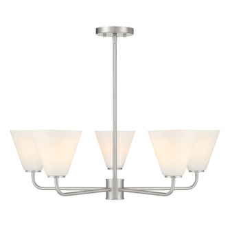 Blair Five Light Chandelier in Satin Nickel (51|1-4015-5-SN)