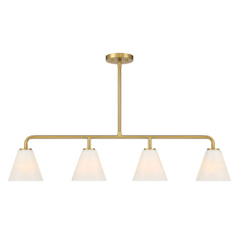 Blair Four Light Linear Chandelier in Warm Brass (51|1-4014-4-322)