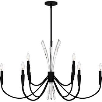 Cecily Nine Light Chandelier in Matte Black (10|CCY5040MBK)