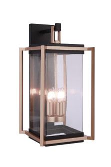 Metalwork Four Light Outdoor Wall Lantern in Midnight / Satin Brass (46|ZA6534-MNSB)