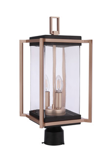 Metalwork Three Light Outdoor Post Mount in Midnight / Satin Brass (46|ZA6515-MNSB)