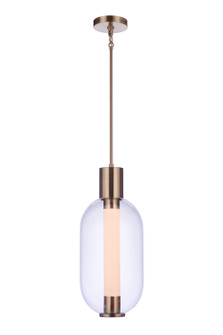 Holmes LED Pendant in Satin Brass (46|P996SB-LED)