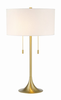 Neely Two Light Table Lamp in Satin Brass (46|87003SB-T)