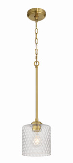 Claire One Light Mini Pendant in Satin Brass (46|60591-SB)