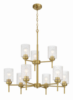 Claire Nine Light Chandelier in Satin Brass (46|60529-SB)