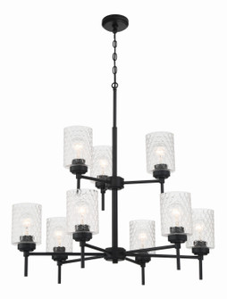 Claire Nine Light Chandelier in Flat Black (46|60529-FB)