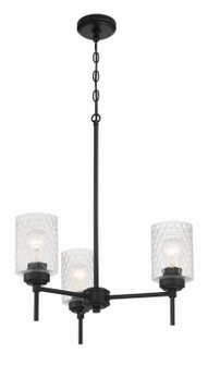Claire Three Light Chandelier in Flat Black (46|60523-FB)