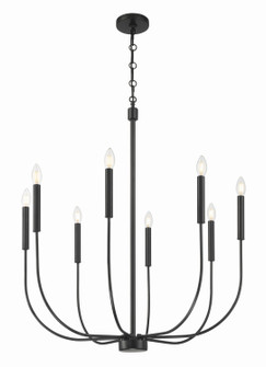 Traci Eight Light Chandelier in Flat Black (46|59828-FB)