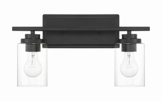 Clark Two Light Vanity in Flat Black (46|20417FB2)