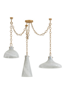 Joaquin Three Light Chandelier in Patina Brass (67|F1242-PBR)
