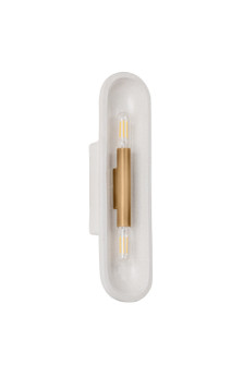 Lane Two Light Wall Sconce in Patina Brass (67|B1617-PBR/CLC)