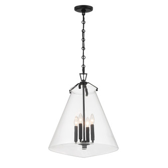 Voss Four Light Pendant in Matte Black (60|VSS-7018-MK)