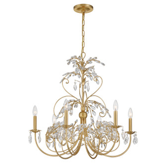 Sadie Six Light Chandelier in Antique Gold (60|SDE-4926-GA)