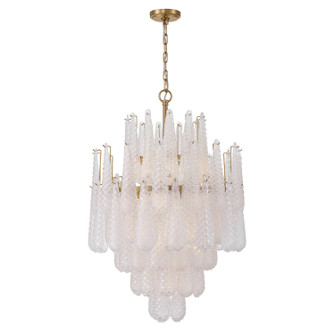 Ollie 16 Light Chandelier in Aged Brass (60|OLL-6006-AG-CL)