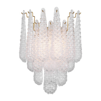 Ollie Two Light Wall Sconce in Aged Brass (60|OLL-6002-AG-CL)