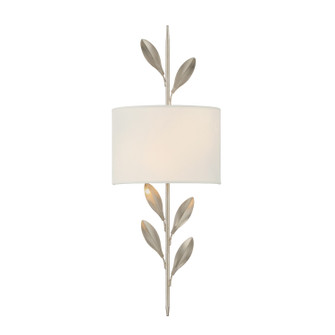 Broche Two Light Wall Sconce in Antique Silver (60|501-SA)