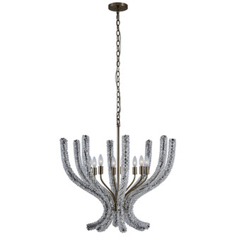 CORAL Eight Light Chandelier in Brushed Champagne Gold (33|525955BCG/CLR)