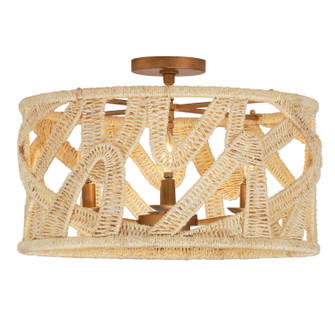 SOGA Four Light Semi Flush Mount in Modern Gold And White (33|525745MGW)