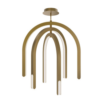 Helmet LED Pendant in Aged Brass (34|PD-93534-27-AB)