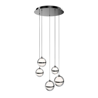 Cyllindra LED Chandelier in Black Chrome (34|PD-77505R-BC)