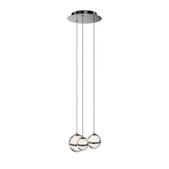 Cyllindra LED Chandelier in Black Chrome (34|PD-77503R-BC)