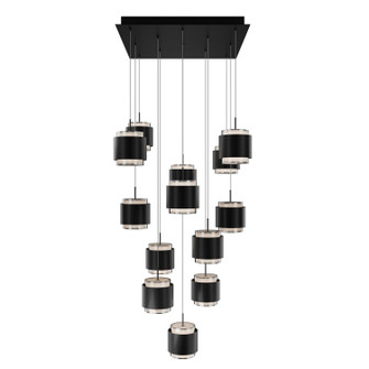 Banded LED Chandelier in Aged Brass (34|PD-68913S-AB)
