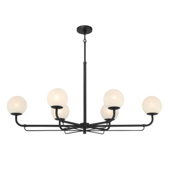 Whitehall Six Light Island Pendant in Dark Matte Black (7|3796-899)