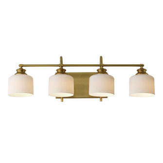 Bisque Four Light Bath Vanity in Natural Aged Brass (16|21494WTNAB)