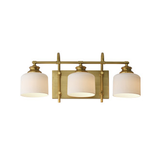 Bisque Three Light Bath Vanity in Natural Aged Brass (16|21493WTNAB)