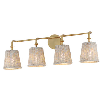 Baja Four Light Bath Vanity in Natural Aged Brass (16|21484WWTNAB)