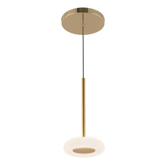 Stephord LED Pendant in Metallic Brass/Frosted Glass (347|PD97204-MRB/FR)