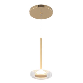 Stephord LED Pendant in Metallic Brass/Clear Glass (347|PD97204-MRB/CL)