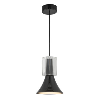 Floe LED Pendant in Glossy Black/Clear Crystal (347|PD94108-GBK/CC-UNV)